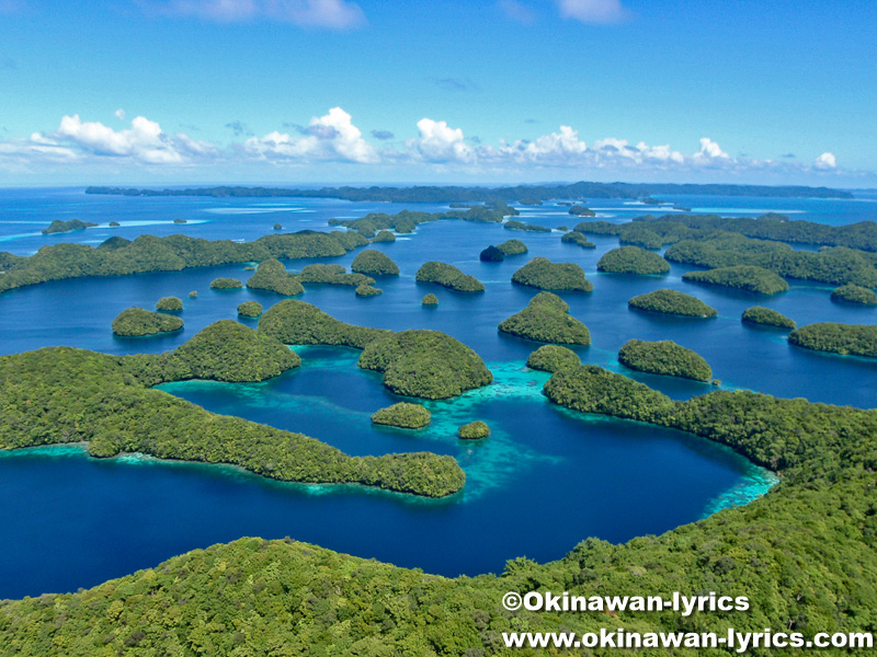 マカラカル島(Macharchar island), ヘリコプター遊覧(helicopter sightseeing)@パラオ(Palau)