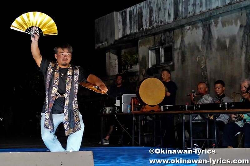 余興の琉球舞踊「早口説」@浜比嘉島の比嘉区豊年祭