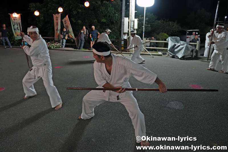 スーマキ棒@名護市の古我知区豊年祭
