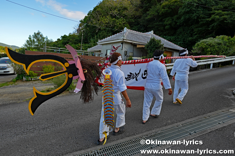 旗頭@名護市の古我知区豊年祭
