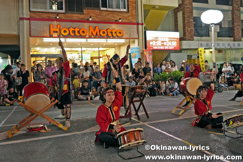 太鼓@浦添市の城間松明大綱引
