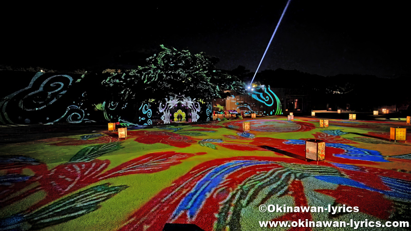 下之御庭のプロジェクションマッピング@首里城ファンタジアナイト