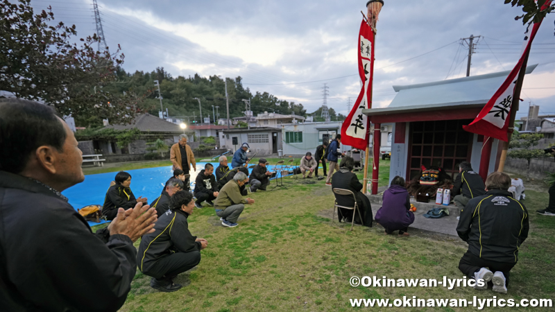 御願@中城村津覇の獅子舞(初起こし)
