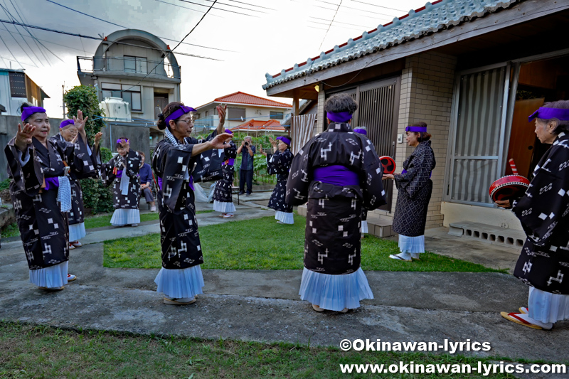 ウンナクブーでのウスデーク@安慶名区神獅子奉納祭