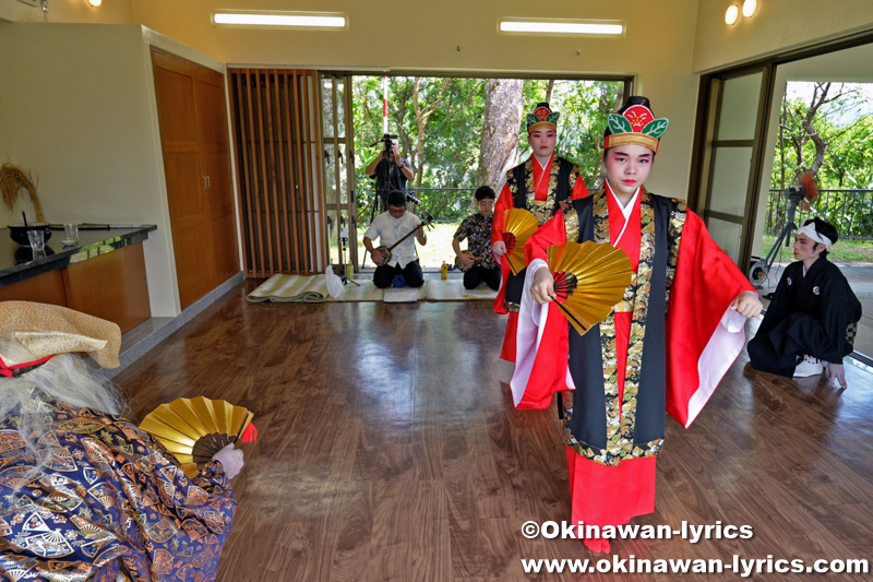 田井等アサギで琉球舞踊「かぎやで風」@名護市田井等・親川豊年祭